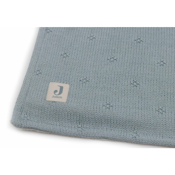 Gebreide Deken Wieg 75x100cm Cosy Knit - Sea Green