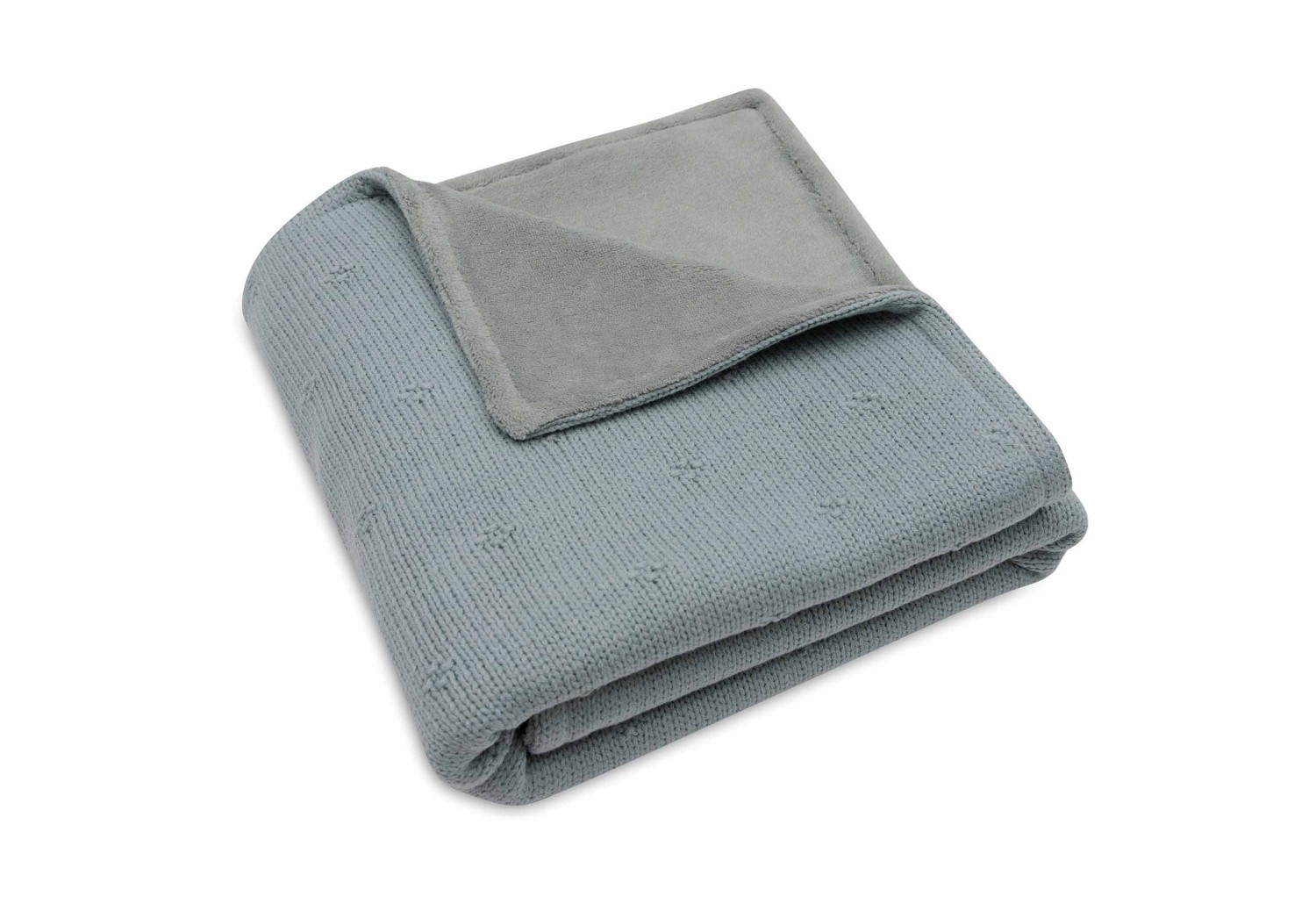 Gebreide Deken Wieg 75x100cm Cosy Knit - Sea Green - afbeelding 4