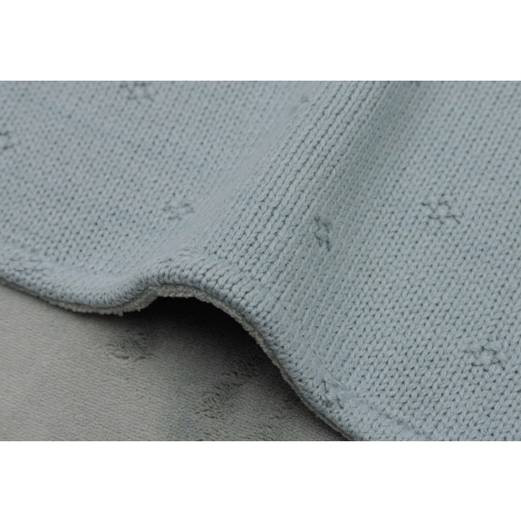 Gebreide Deken Wieg 75x100cm Cosy Knit - Sea Green