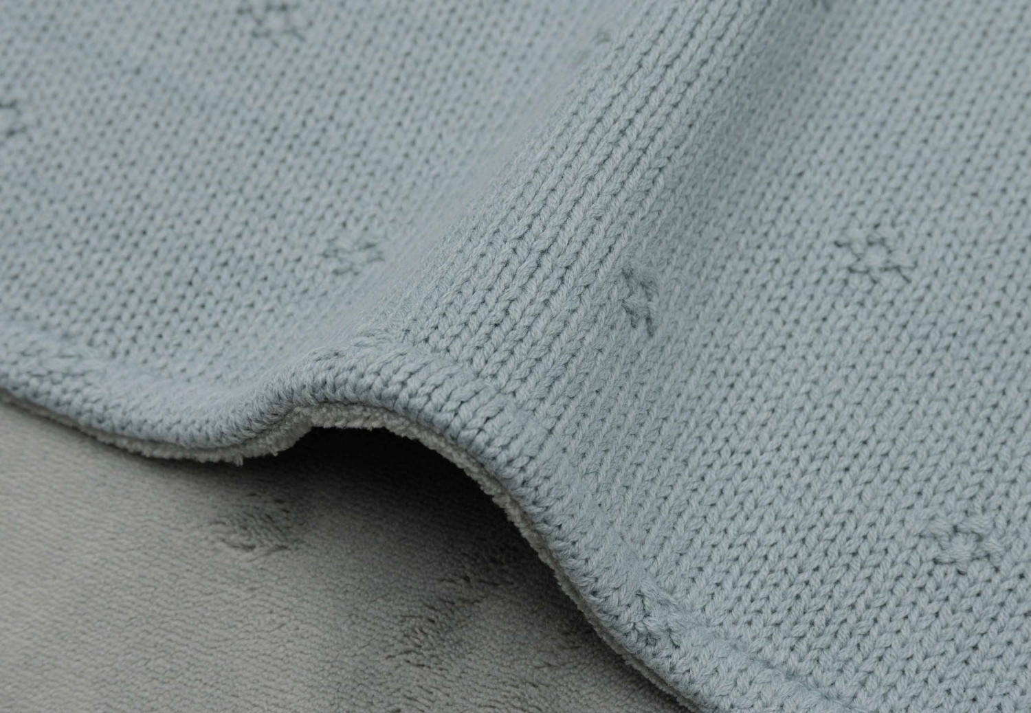 Gebreide Deken Wieg 75x100cm Cosy Knit - Sea Green - afbeelding 5