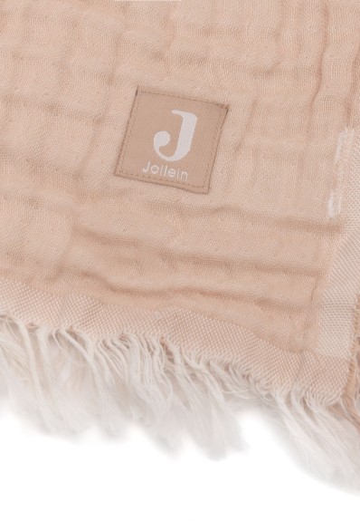 Hydrofiele Deken Ledikant 120x120cm Fringe Moonstone/Ivo