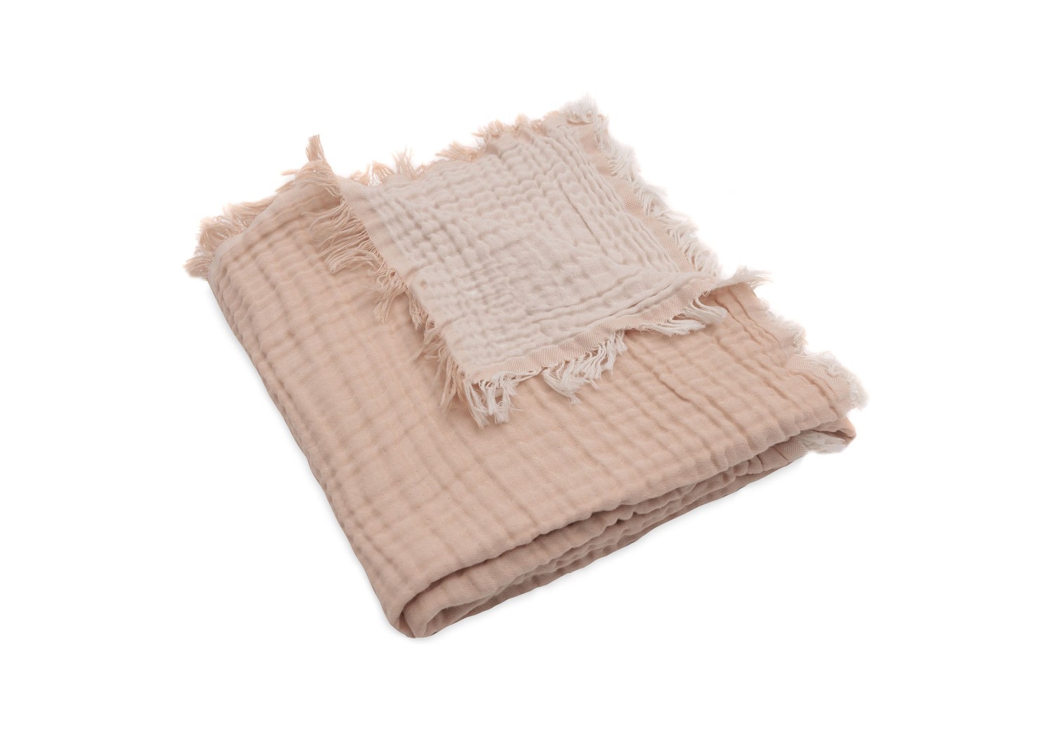 Hydrofiele Deken Ledikant 120x120cm Fringe Moonstone/Ivo - afbeelding 5
