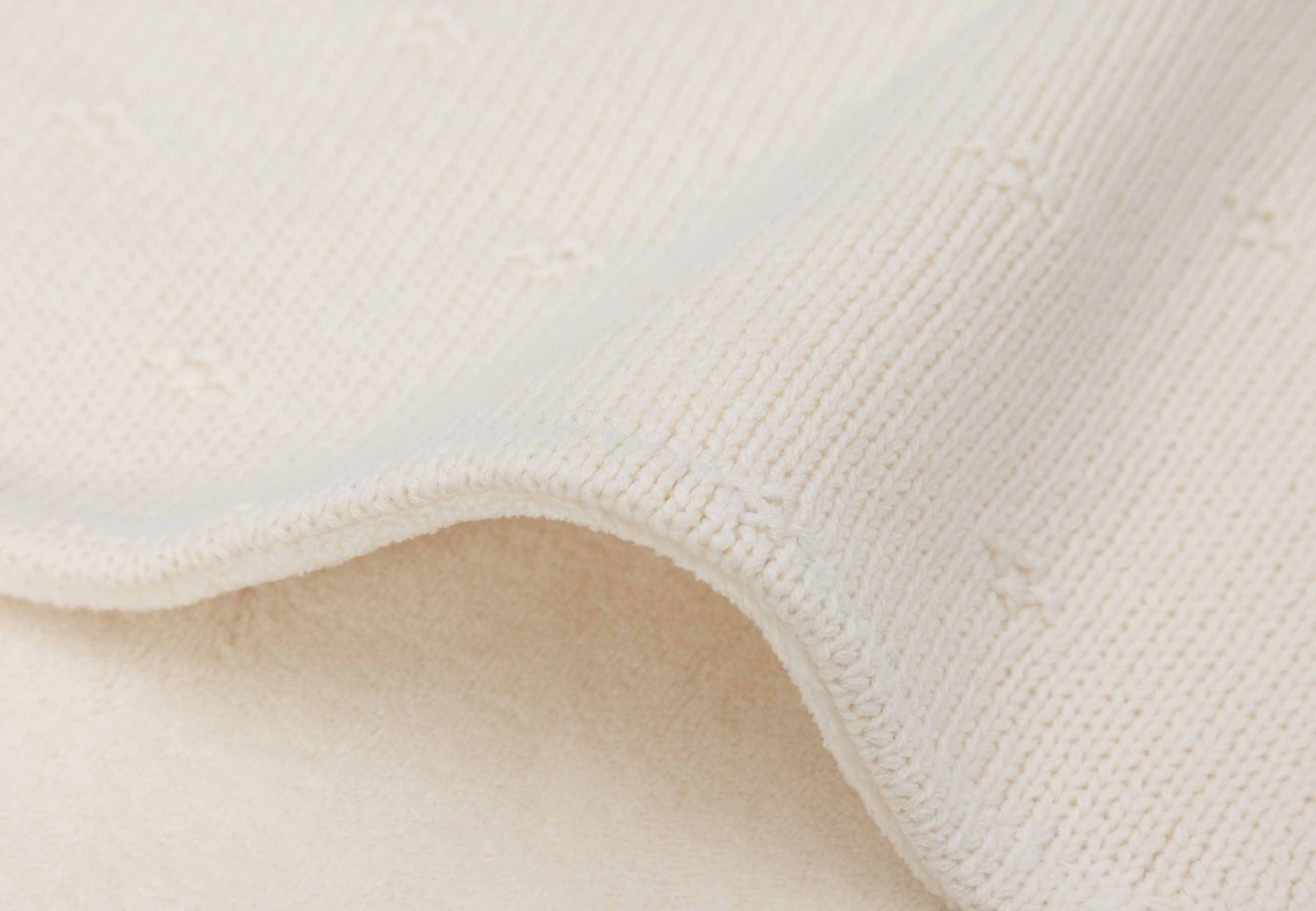 Ledikant Deken Cosy Knit - Ivory/Velvet - afbeelding 5
