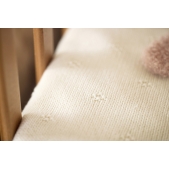 Jollein - Ledikant Deken Cosy Knit - Ivory/Velvet