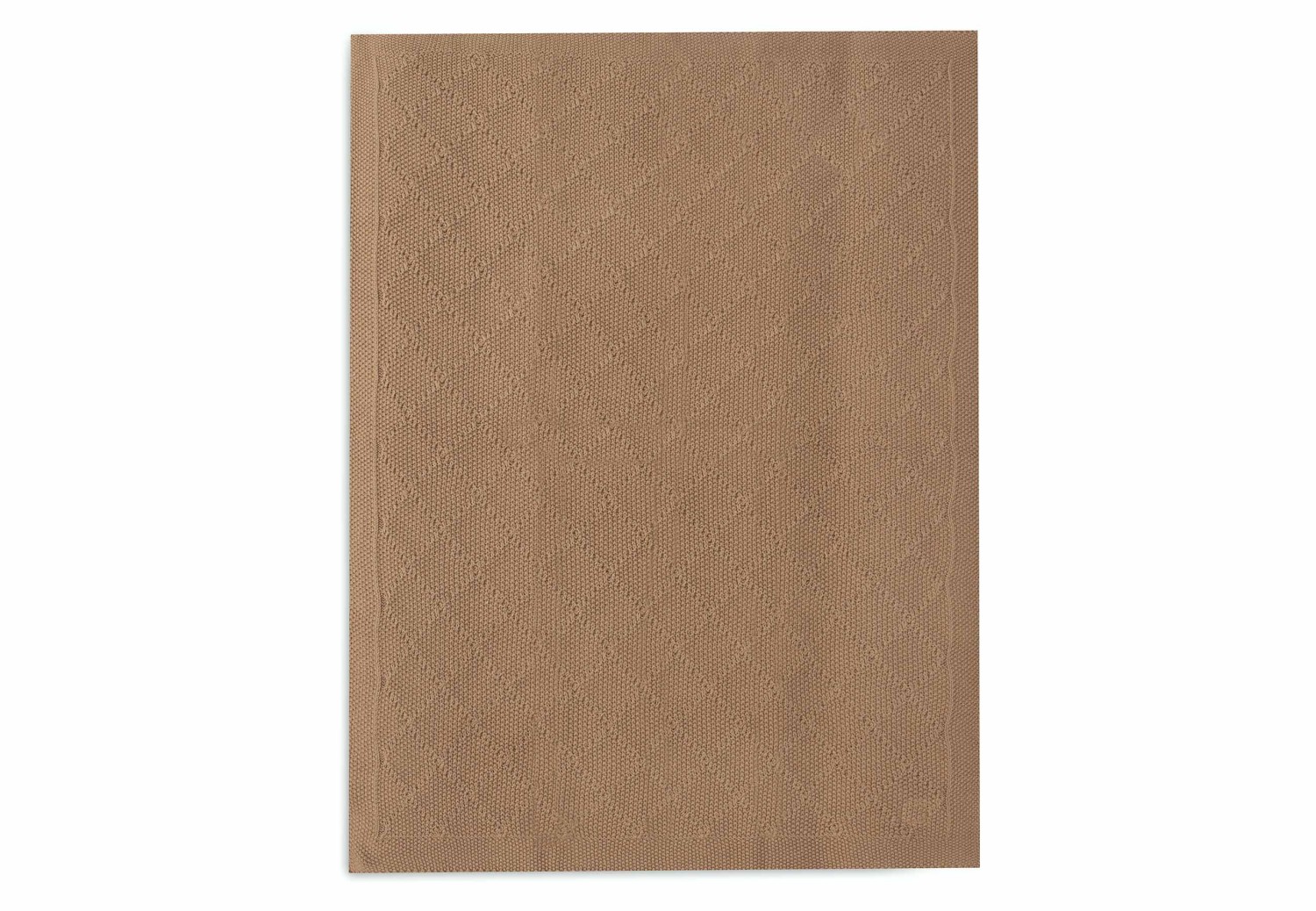 Gebreide Wiegdeken 75x100cm Check Knit - Biscuit - afbeelding 2