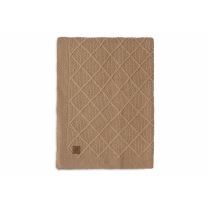 Gebreide Wiegdeken 75x100cm Check Knit - Biscuit