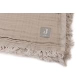 Hydrofiele Deken Ledikant 120x120cm Fringe - Olive Green