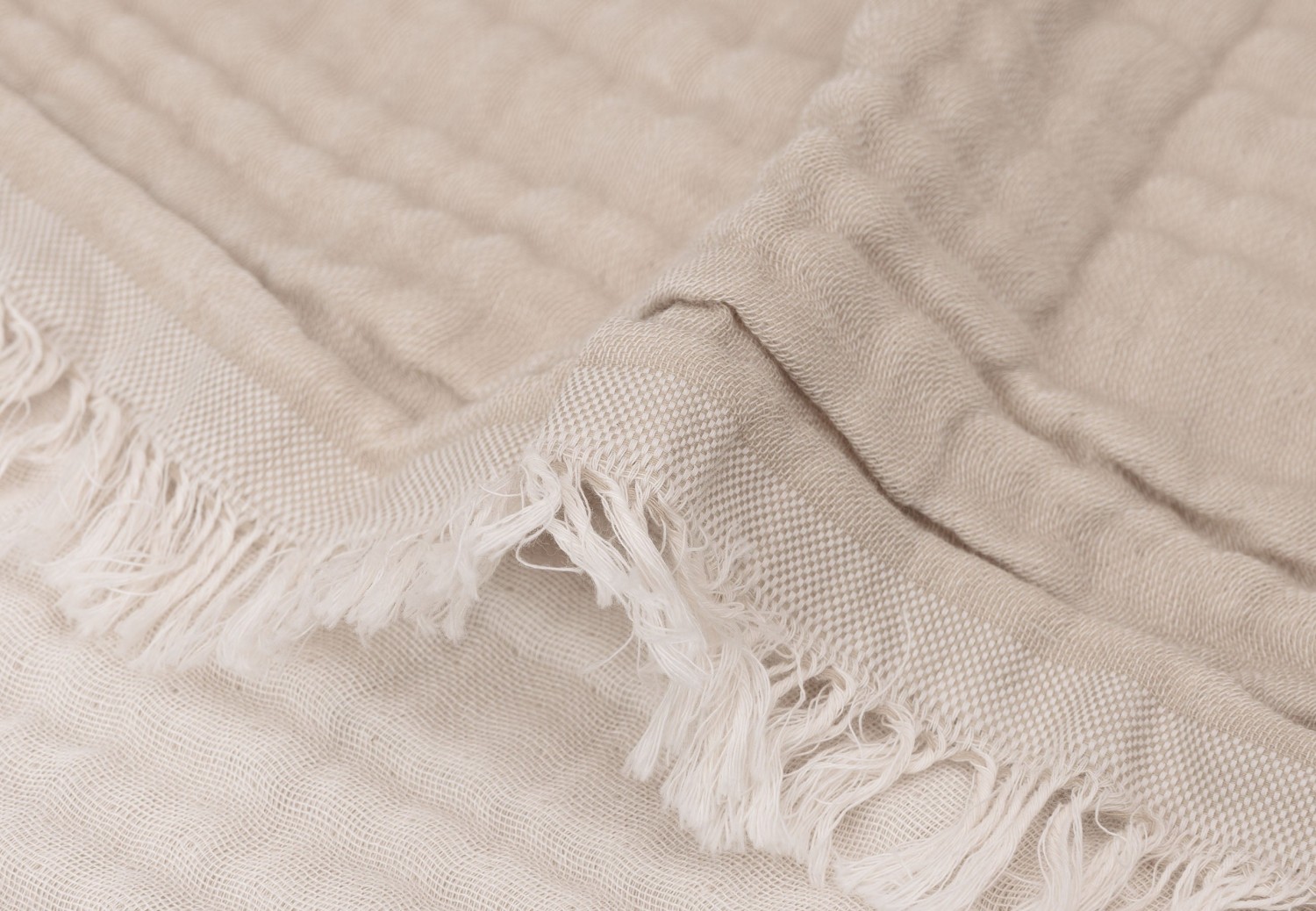 Hydrofiele Deken Ledikant 120x120cm Fringe - Olive Green - afbeelding 4