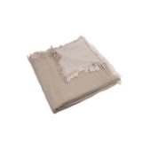 Hydrofiele Deken Ledikant 120x120cm Fringe - Olive Green