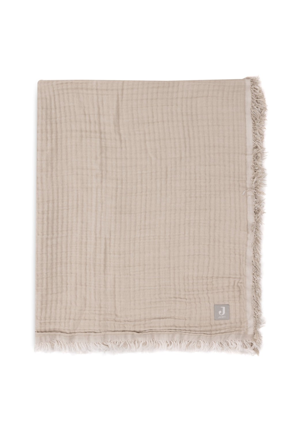 Hydrofiele Deken Ledikant 120x120cm Fringe - Olive Green - afbeelding 9