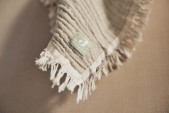 Hydrofiele Deken Ledikant 120x120cm Fringe - Olive Green