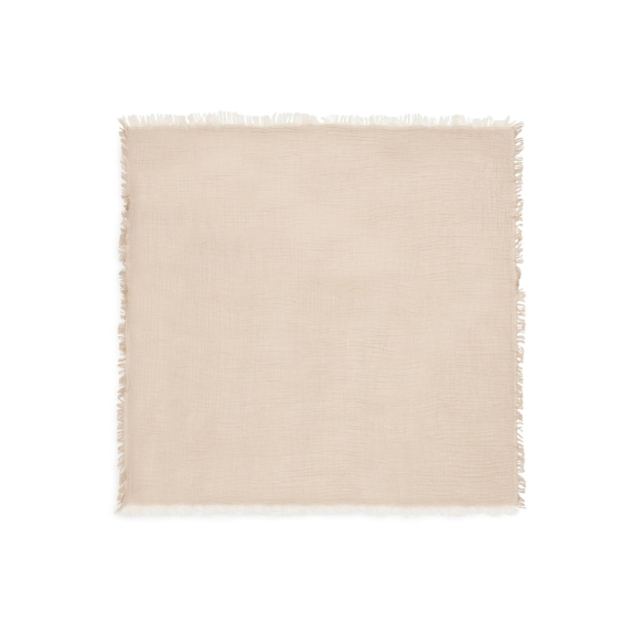 Hydrofiele Deken Ledikant 120x120cm met Franje - Biscuit