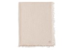 Hydrofiele Deken Ledikant 120x120cm met Franje - Biscuit