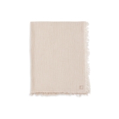 Hydrofiele Deken Ledikant 120x120cm met Franje - Biscuit