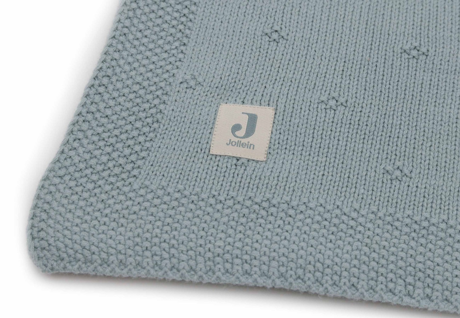 Deken Ledikant 100x150cm Cosy Knit - Sea Green - afbeelding 3