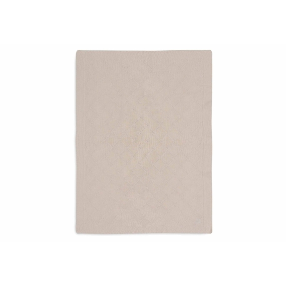 Jollein - Ledikant Deken Check Knit - Oatmeal