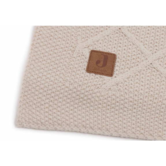 Jollein - Ledikant Deken Check Knit - Oatmeal