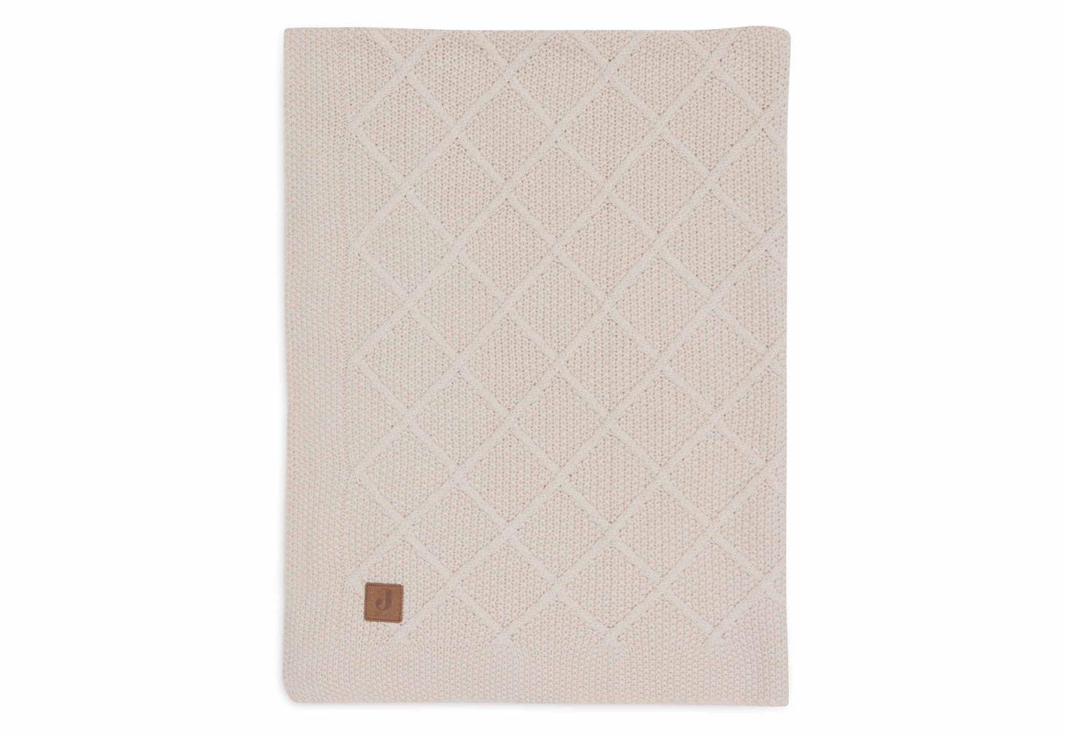 Ledikant Deken Check Knit - Oatmeal