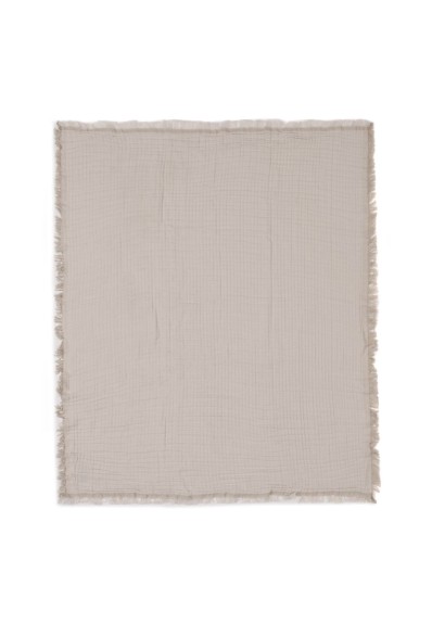 Hydrofiele Deken Wieg 75x100cm - Olijfgroen/Ivoor - GOTS