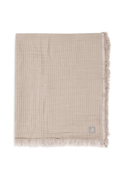 Hydrofiele Deken Wieg 75x100cm - Olijfgroen/Ivoor - GOTS