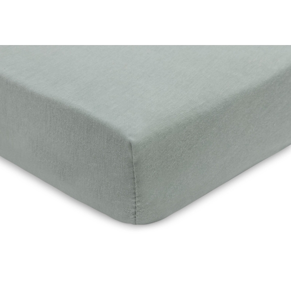Hoeslaken Jersey 70/75x140/150cm - Sea Green/Biscuit
