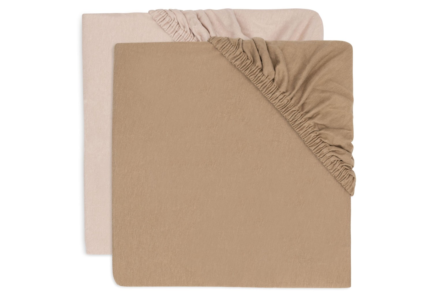 Hoeslaken Jersey 60x120cm - Wild Rose/Biscuit - 2 Stuks