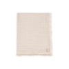 Hydrofiele Deken Wieg 75x100cm Franje Streep - Biscuit/I