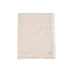 Hydrofiele Deken Wieg 75x100cm Franje Streep - Biscuit/I