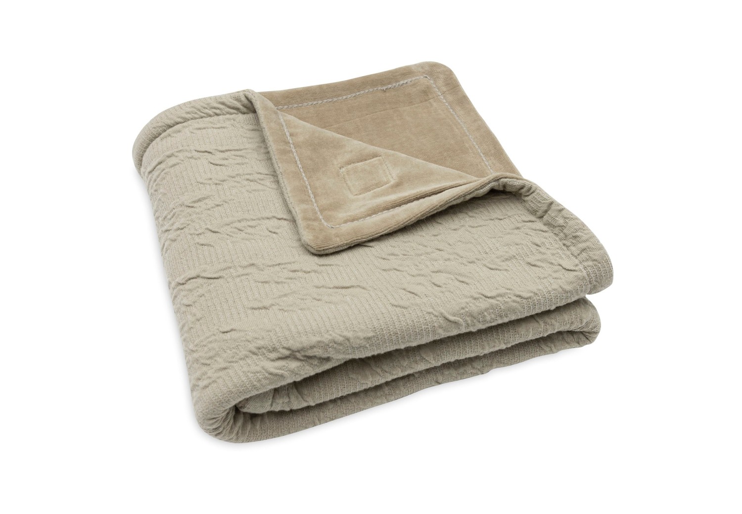 Comfy Dekentje met Crinkle Golfjes - Olive Green - afbeelding 5