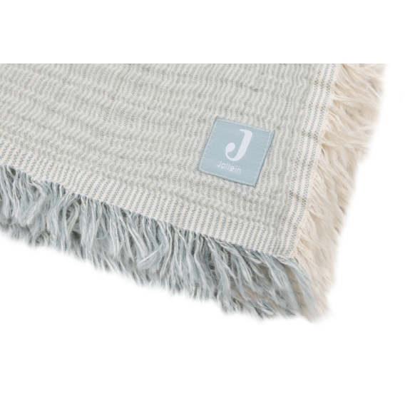 Hydrofiele Deken Ledikant 120x120cm met Franje - Sea Gre