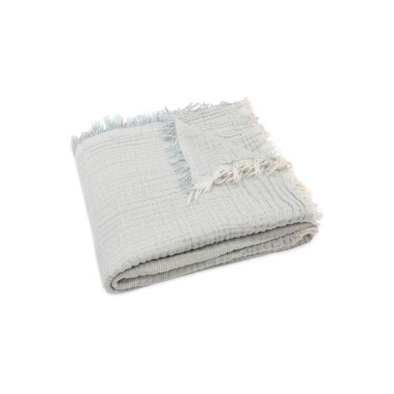 Hydrofiele Deken Ledikant 120x120cm met Franje - Sea Gre