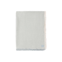 Hydrofiele Deken Ledikant 120x120cm met Franje - Sea Gre