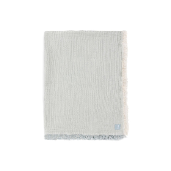 Hydrofiele Deken Ledikant 120x120cm met Franje - Sea Gre