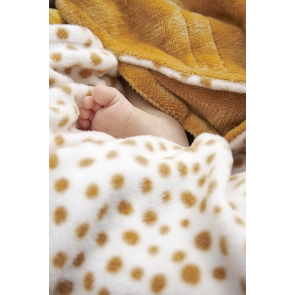 Meyco - Wikkeldeken Fleece Cheetah - Goud