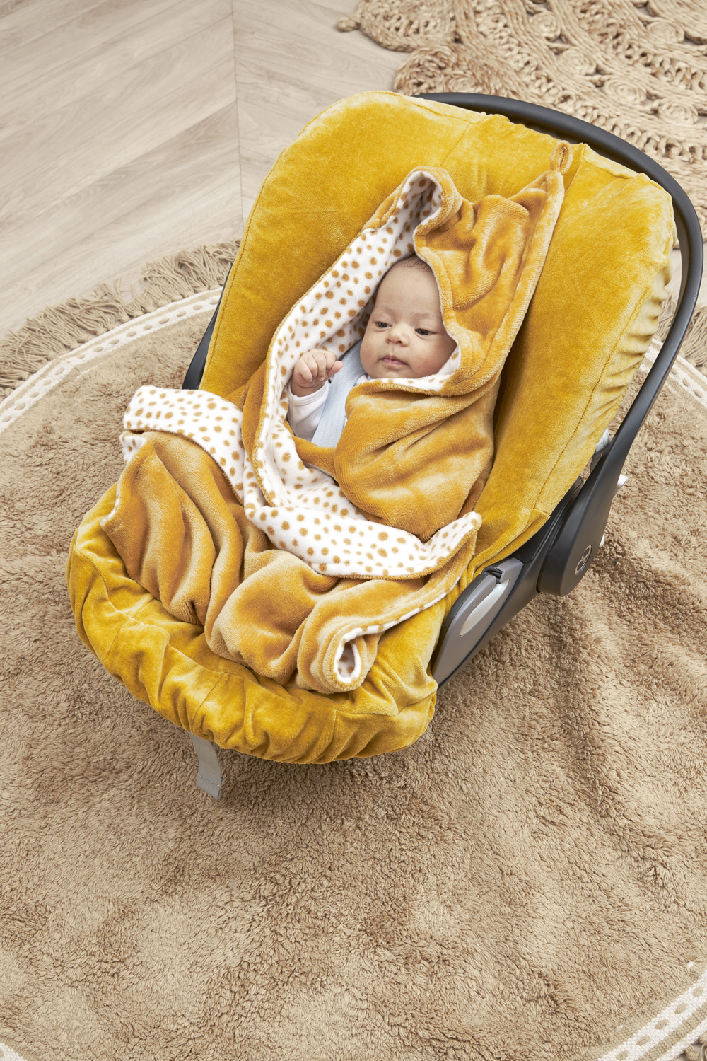 Wikkeldeken Fleece Cheetah - Goud