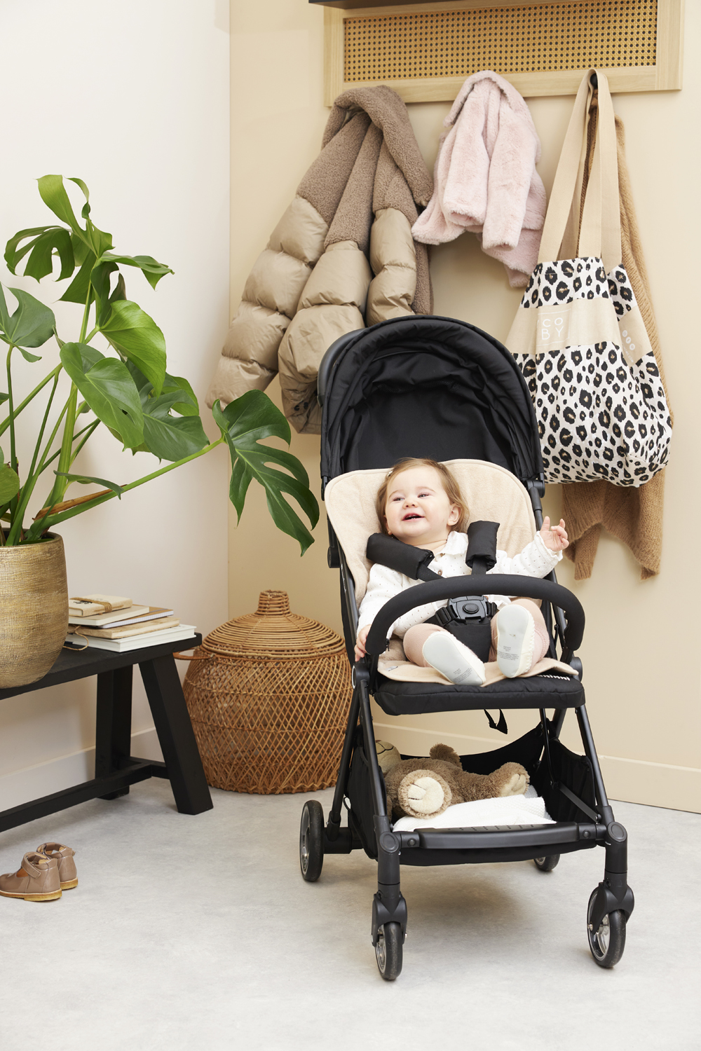 Buggy Inlegger Badstof Sand - afbeelding 6