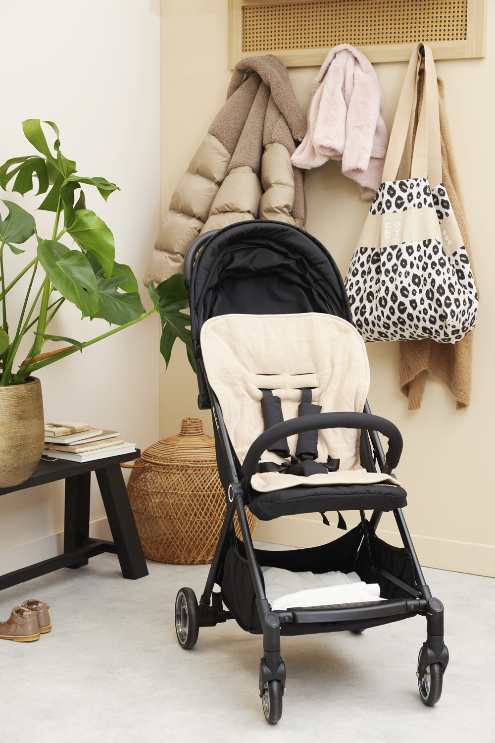 Buggy Inlegger Badstof Sand