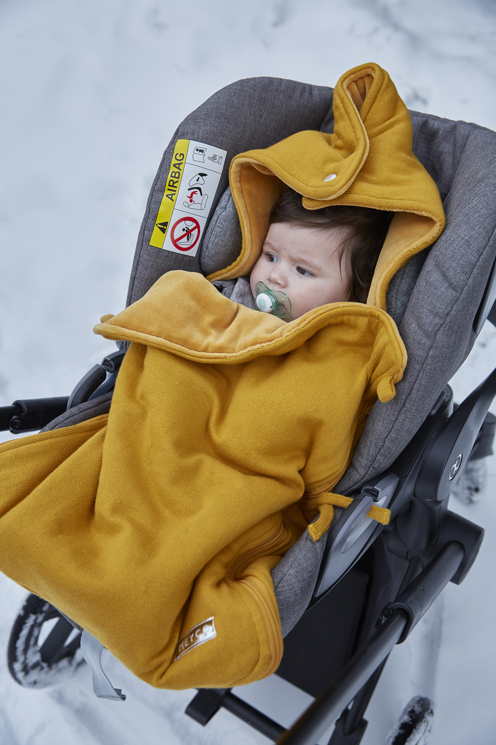 Voetenzak Knit Basic - Goudkleurig - 40x82cm