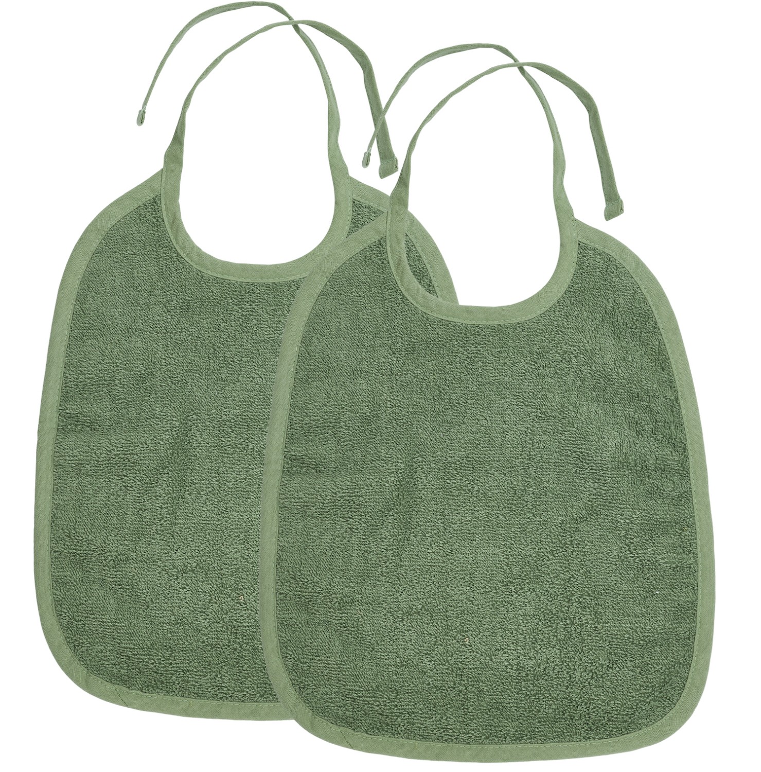 Slabbetje 2-pack Badstof Uni - Groenbos