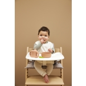 Set van 3 Badstof Slabbetjes - Offwhite/Toffee/Forest Gr