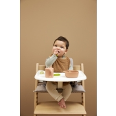 Set van 3 Badstof Slabbetjes - Offwhite/Toffee/Forest Gr