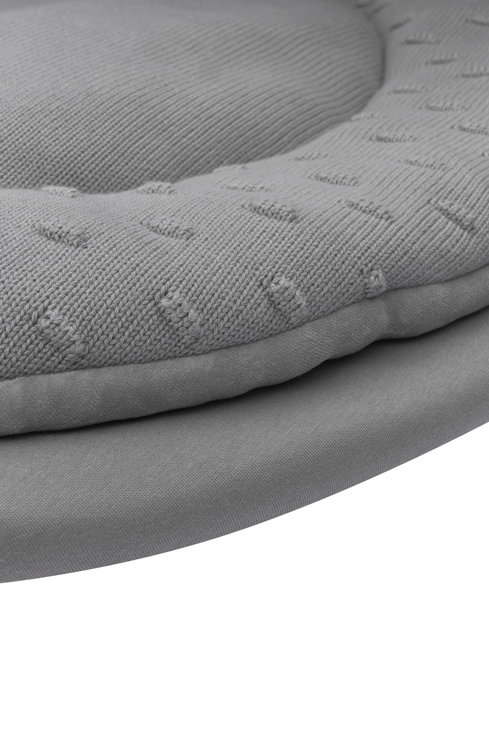 Hoeslaken Boxmatras Jersey Uni Grijs - Rond 90/95cm - afbeelding 2