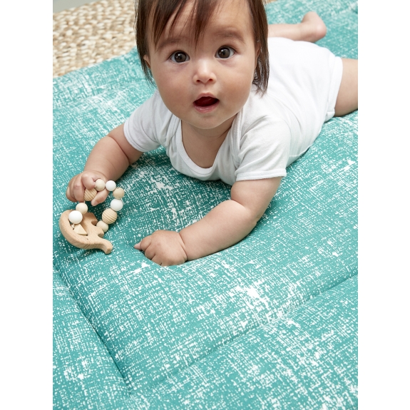 Meyco - Fine Lines Boxkleed - Smaragdgroen - 77x97cm