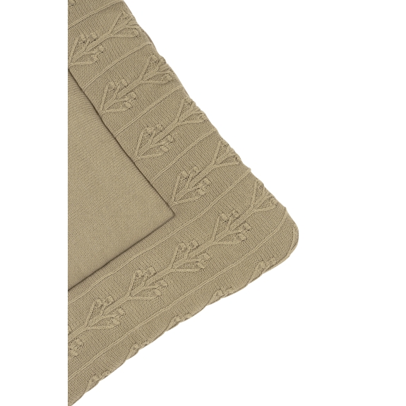 Meyco - Romantische Bloemen Boxkleed - Taupe - 77x97cm