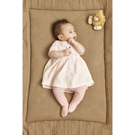 Meyco - Romantische Bloemen Boxkleed - Taupe - 77x97cm