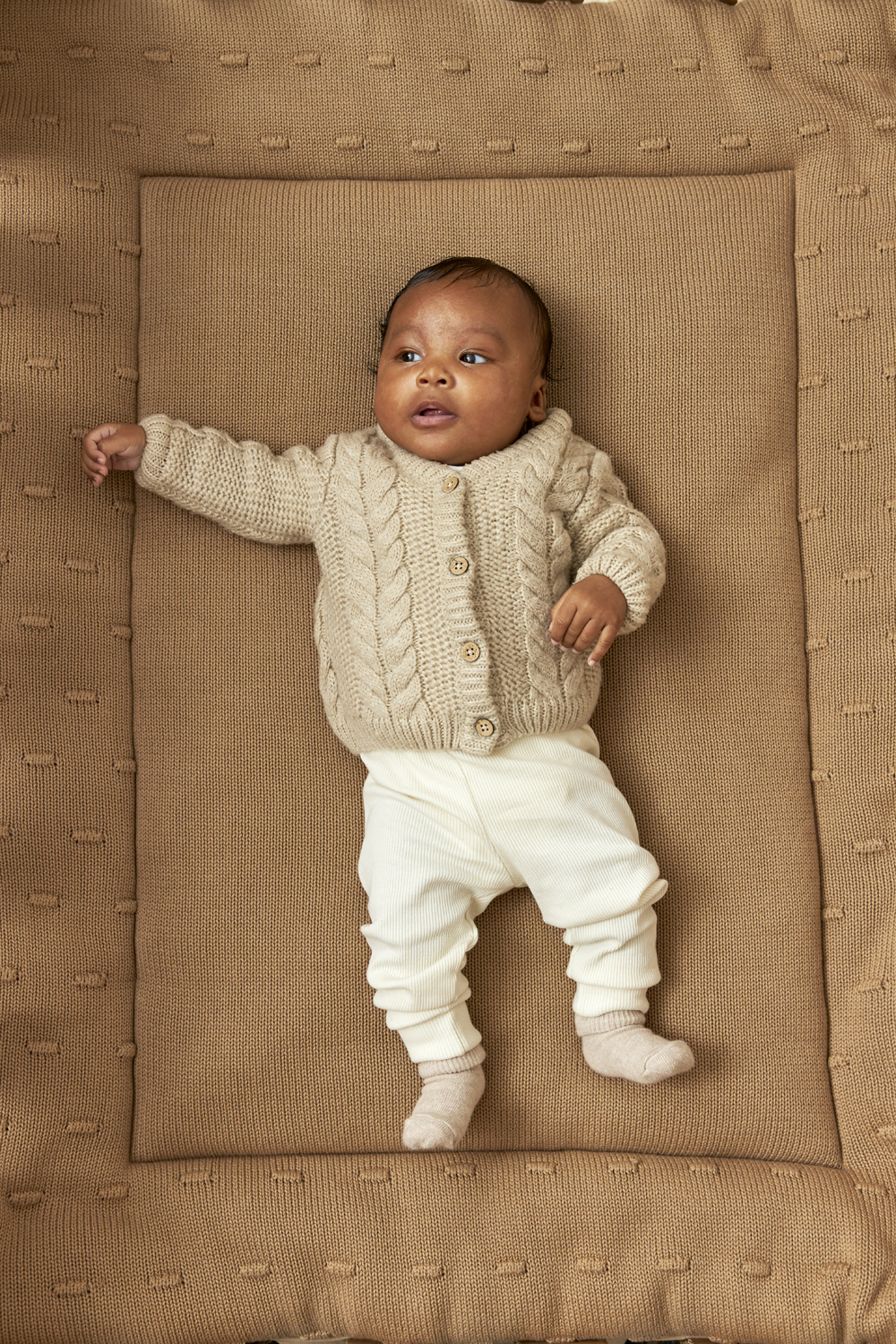 Boxkleed Knots - Taupe - 77x97cm - afbeelding 2