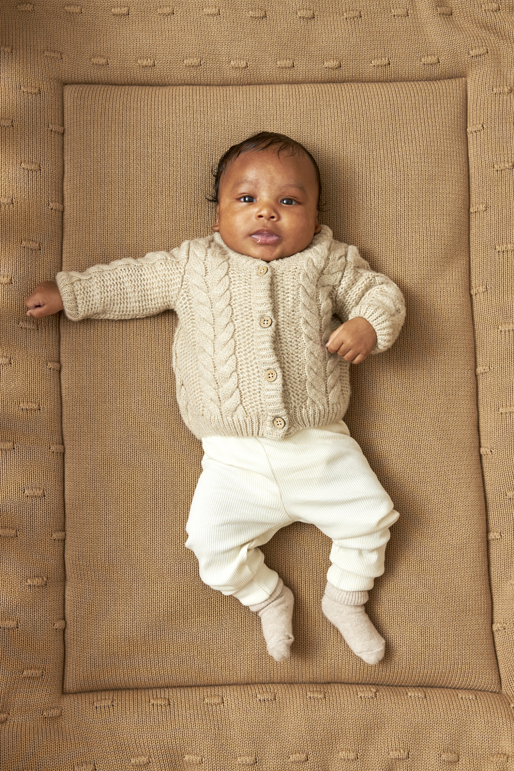 Boxkleed Knots - Taupe - 77x97cm - afbeelding 5