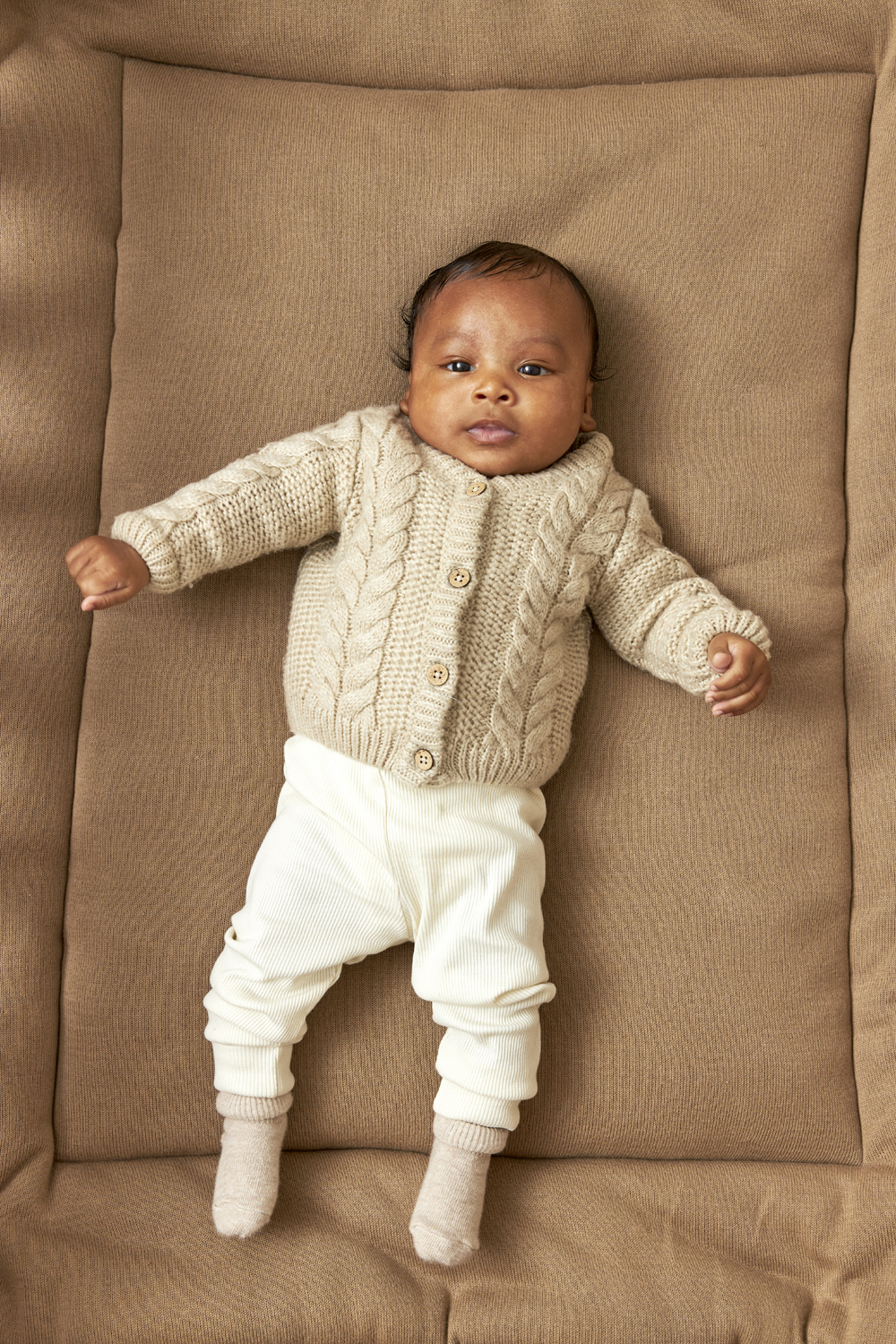 Boxkleed Knit Basic Taupe 77x97cm - afbeelding 2
