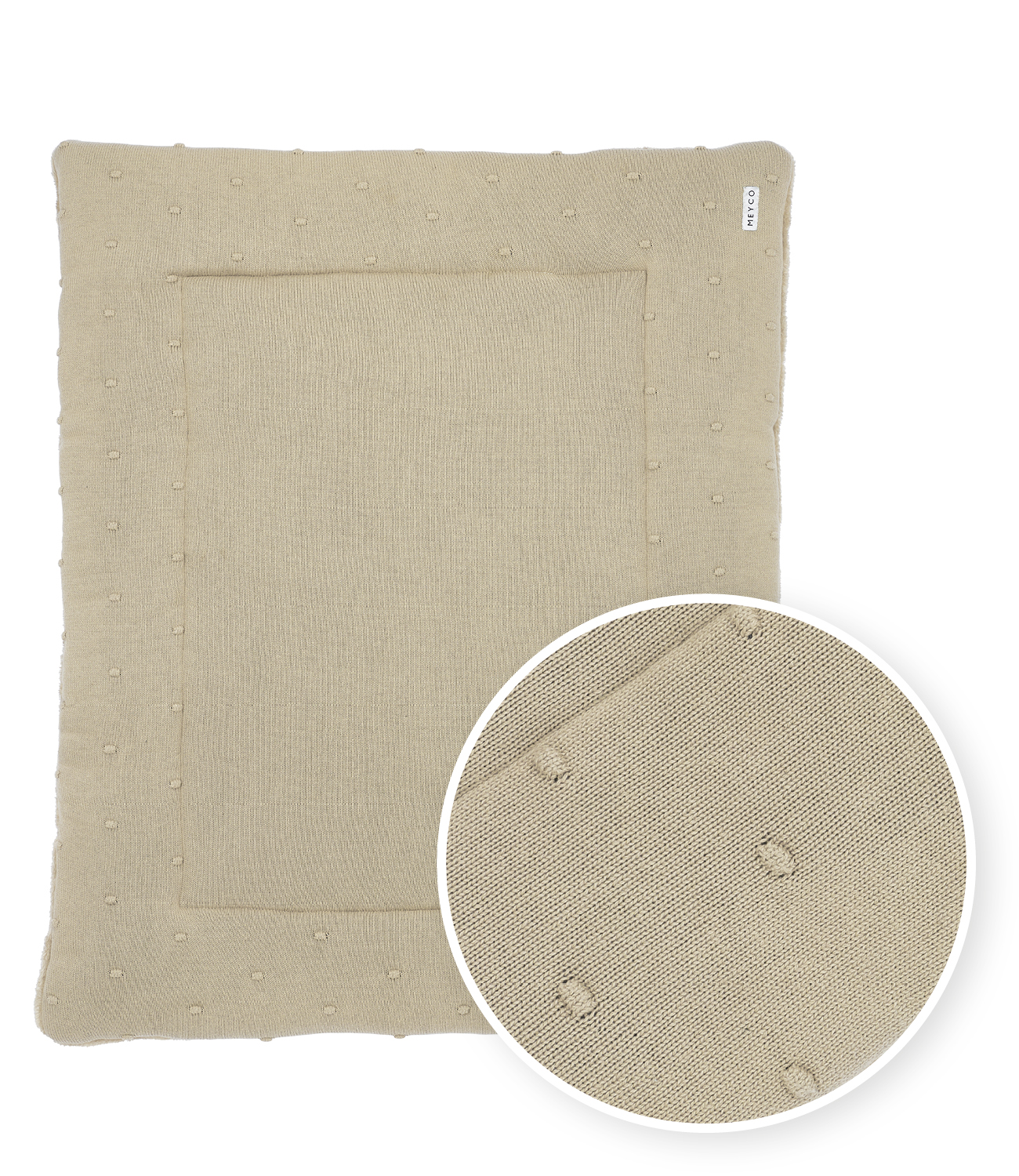 Mini Knots Teddy Boxkleed - Zand - 77x97cm - afbeelding 3