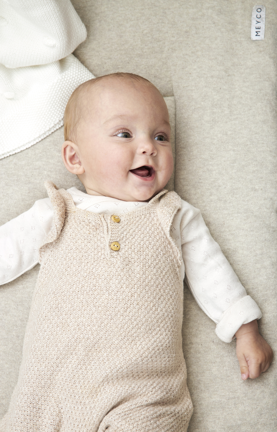 Boxkleed Knit Basic Teddy - Sand Melange - 77x97cm - afbeelding 6